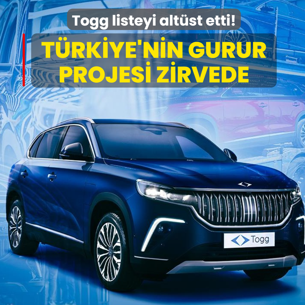 Togg listeyi altst etti! Trkiye'nin gurur projesi zirvede