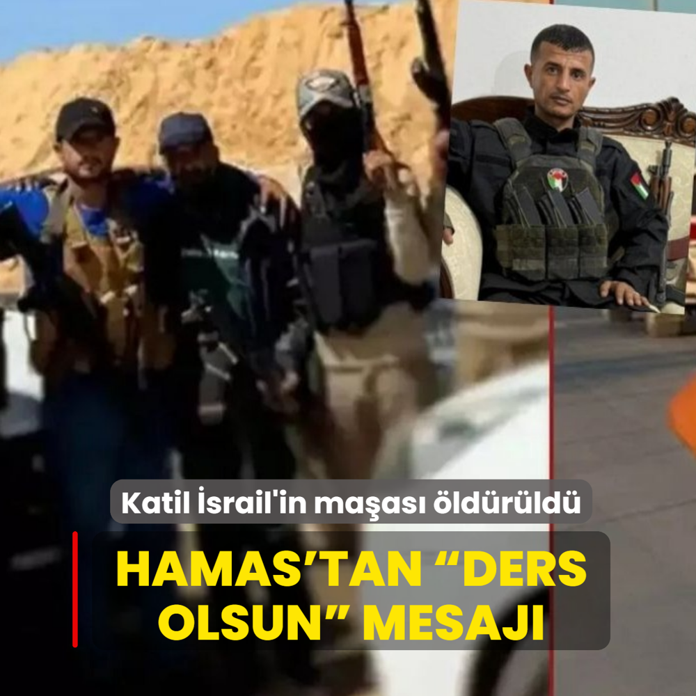 Katil srail'in silahlandrd hain ldrld! Hamas'tan ders olsun mesaj