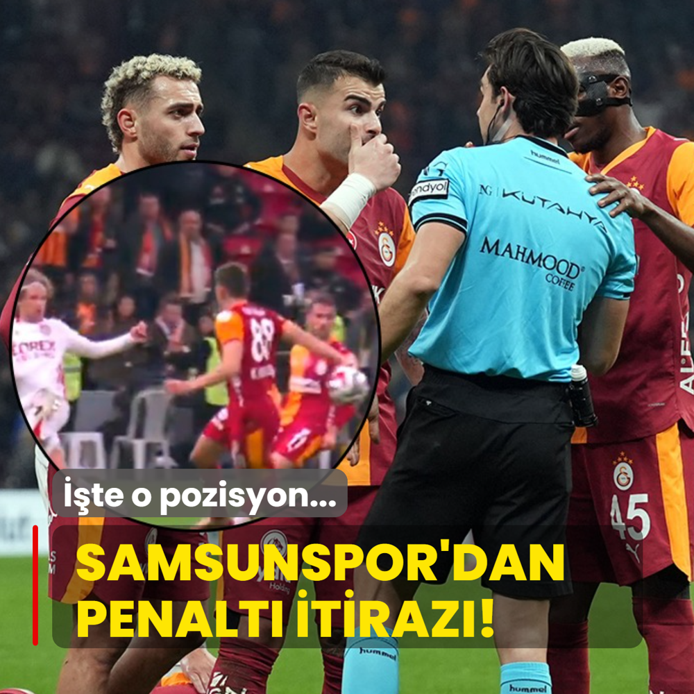 Samsunspor'dan penalt itiraz! te o pozisyon...