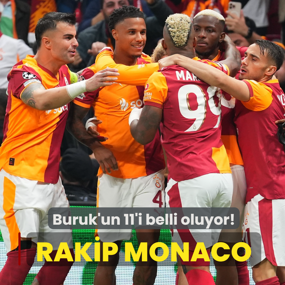 Galatasaray'n rakibi Monaco! Okan Buruk'un 11'i belli oluyor