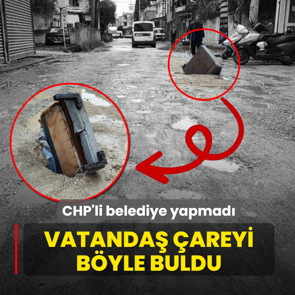 akna eviren manzara! CHP'li belediye yapmad, vatanda areyi byle buldu