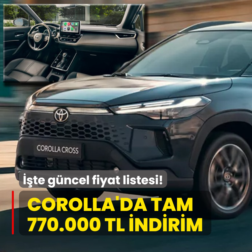 Toyota yapt yapacan: Corolla Cross arata 770.000 TL indirdi! te gncel fiyat listesi...