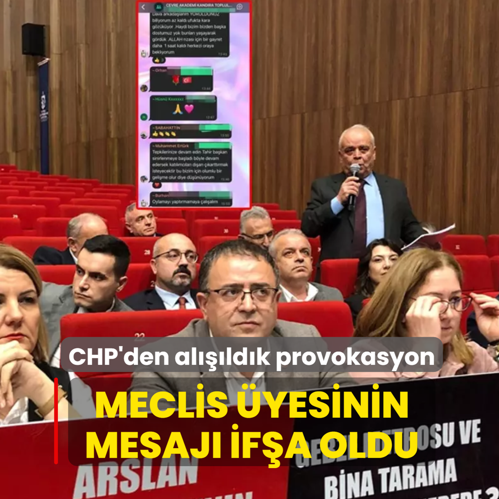 CHP'den alldk provokasyon... Kocaeli'de meclis yesinin mesaj ifa oldu