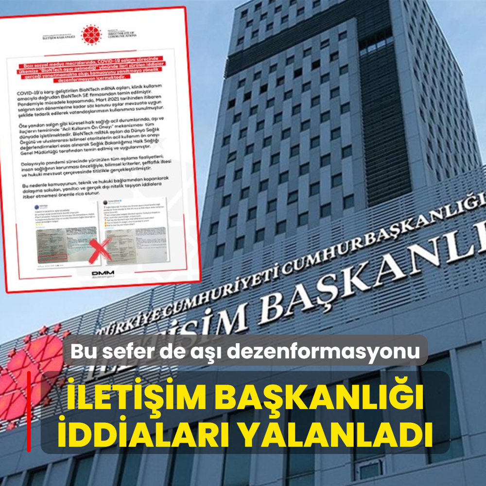 Bu sefer de a�� dezenformasyonu... �leti�im Ba�kanl��� iddialar� yalanlad�