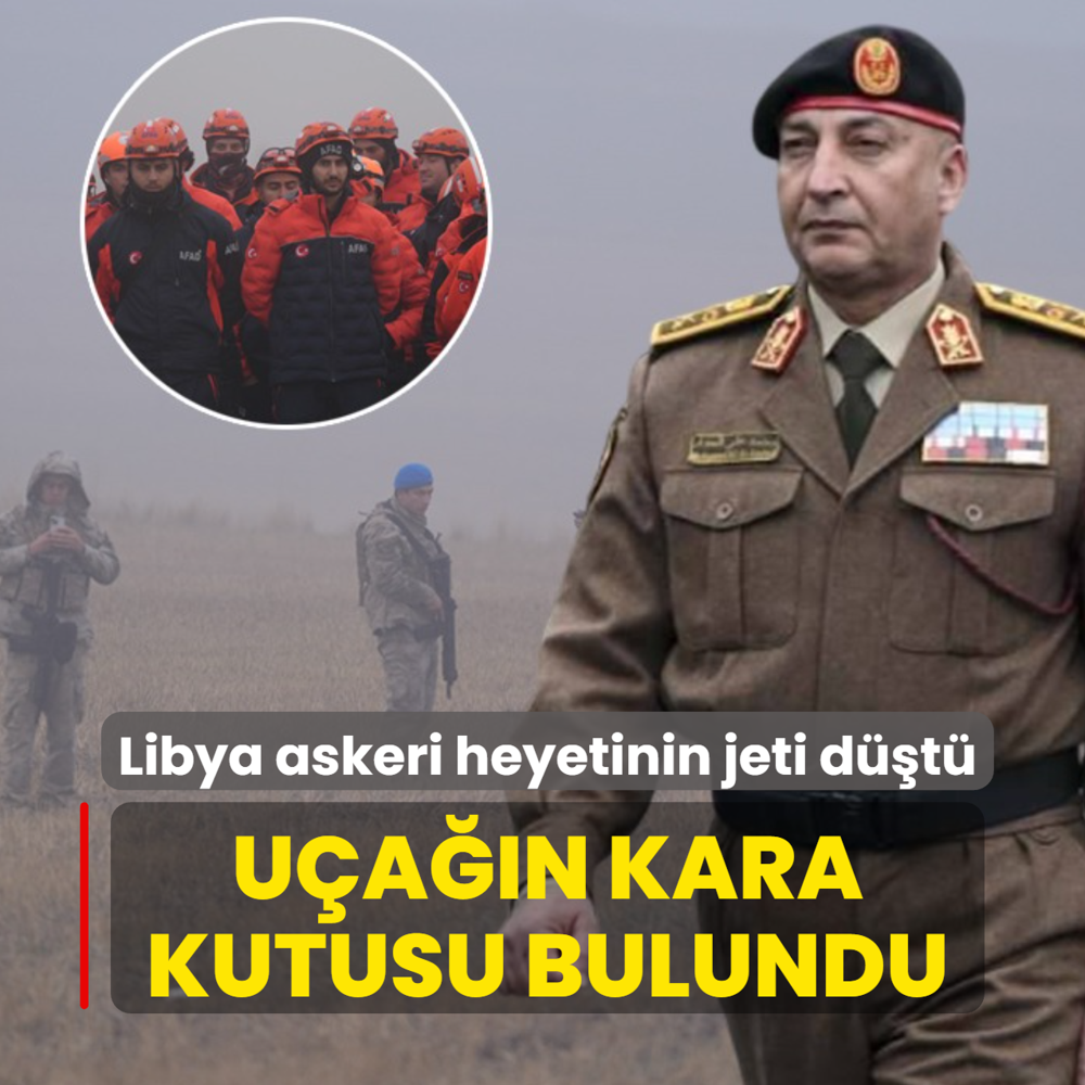 Libya askeri heyetinin jeti d��t�... U�a��n kara kutusu bulundu