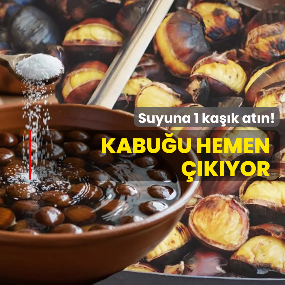 Kestaneyi f�r�na atmadan �nce suyuna 1 ka��k at�n! Me�er kestane bu y�zden daha kolay soyuluyormu�