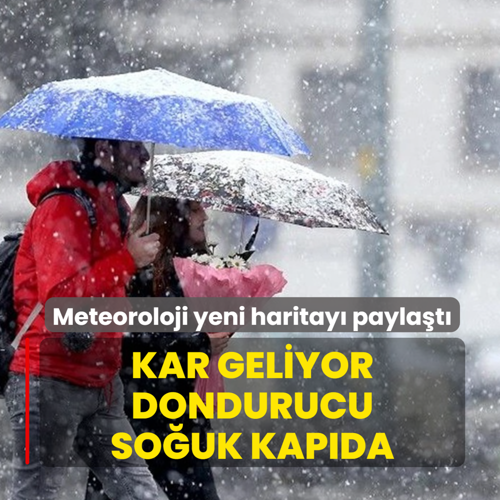 Meteoroloji yeni haritay� payla�t�! Kar geliyor, kutup so�uklar� kap�da