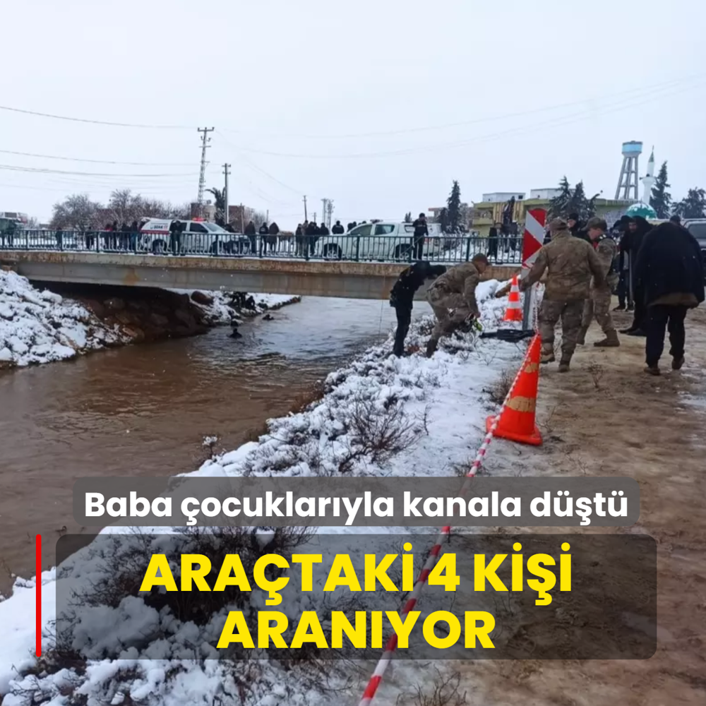 Baba �ocuklar�yla kanala d��t�! Ara�taki 4 ki�i aran�yor