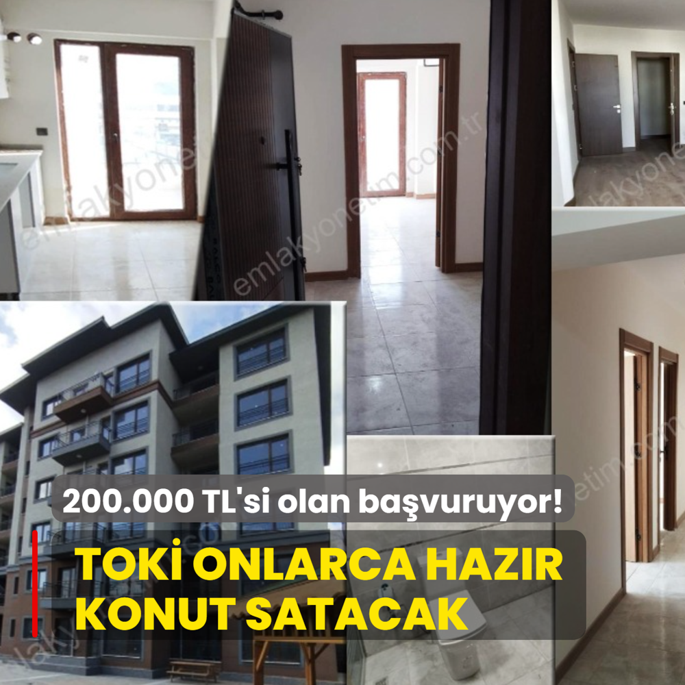 TOK�'den haz�r konut imkan�: 200.000 TL'si olan ba�vuruyor! Onlarca ta��nmaz sat�lacak