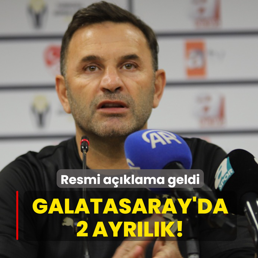 Galatasaray'da 2 ayr�l�k! Resmi a��klama geldi