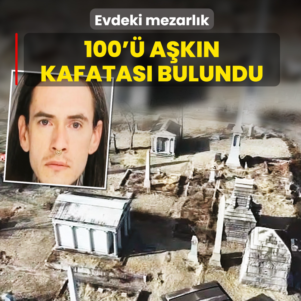 Evdeki mezarl�k! 100'� a�k�n kafatas� bulundu