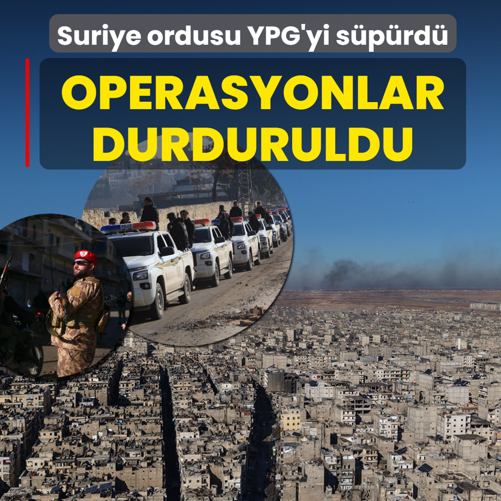 Suriye ordusu YPG'yi s�p�rd�! Bir mahallede t�m operasyonlar durduruldu