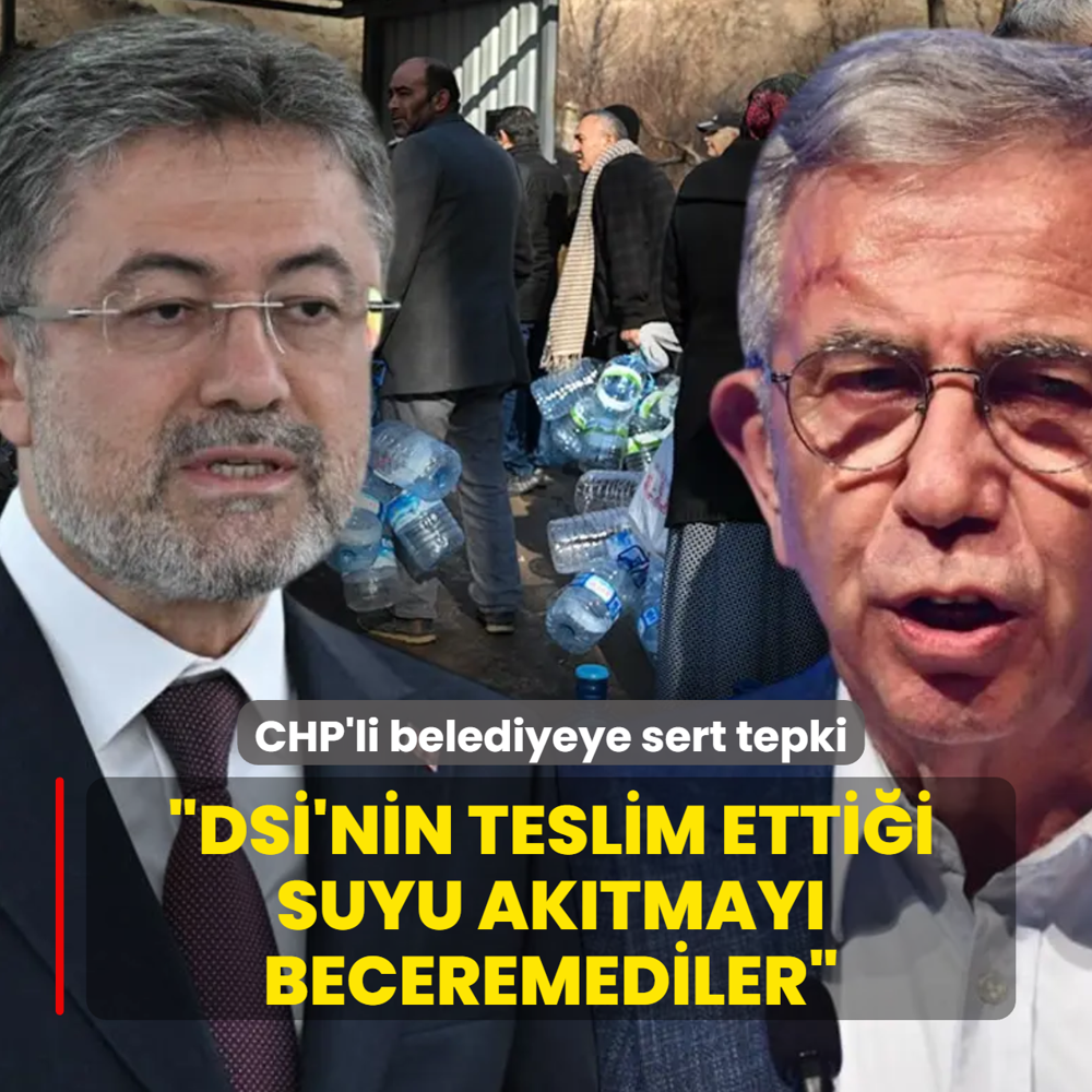 DS�'nin teslim etti�i suyu ak�tmay� beceremediler! Bakan Yumakl�'dan CHP'li belediyeye sert tepki