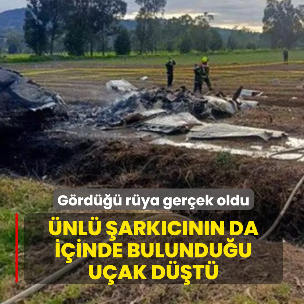 Korkun� tesad�f! �nl� �ark�c�n�n da i�inde bulundu�u u�ak d��t�