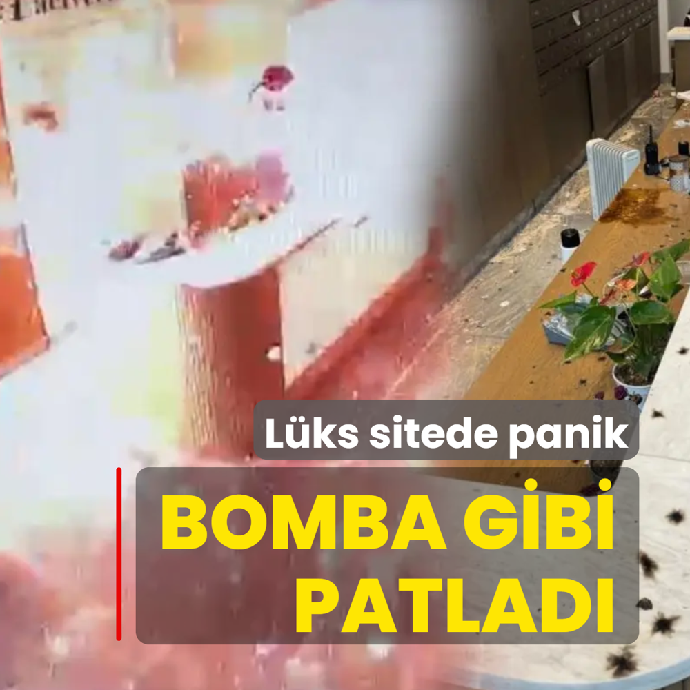 L�ks sitede kargo pani�i! Paketin bomba gibi patlad��� anlar kamerada