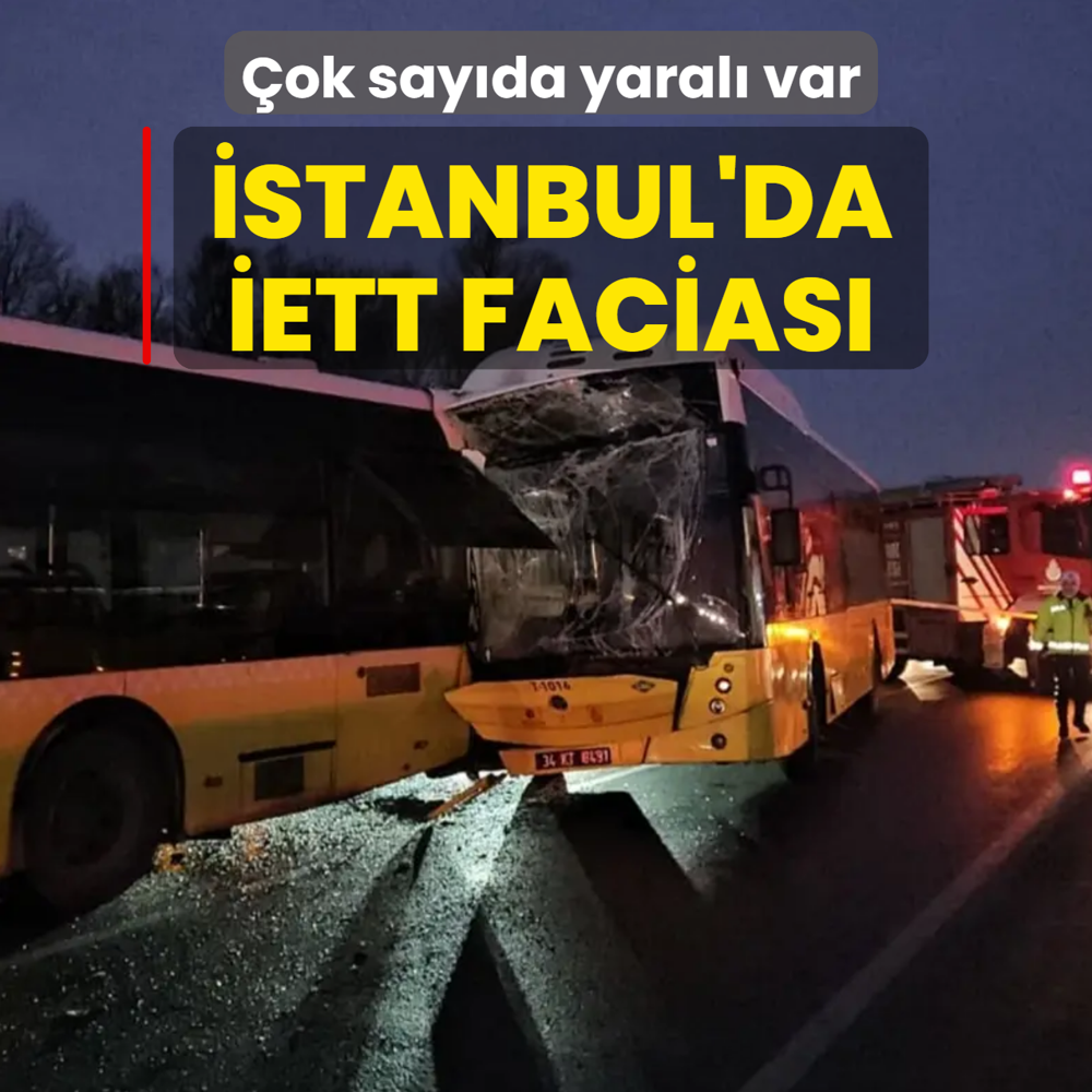 Ba�ak�ehir'de 3 �ETT otob�s� kazaya kar��t�! �ok say�da yaral� var