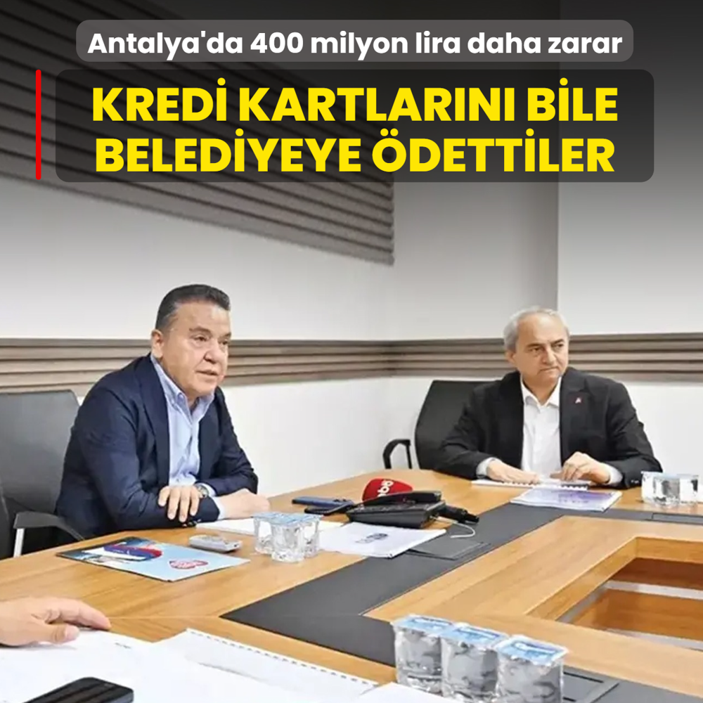 Kredi kartlar�n� bile belediyeye �dettiler