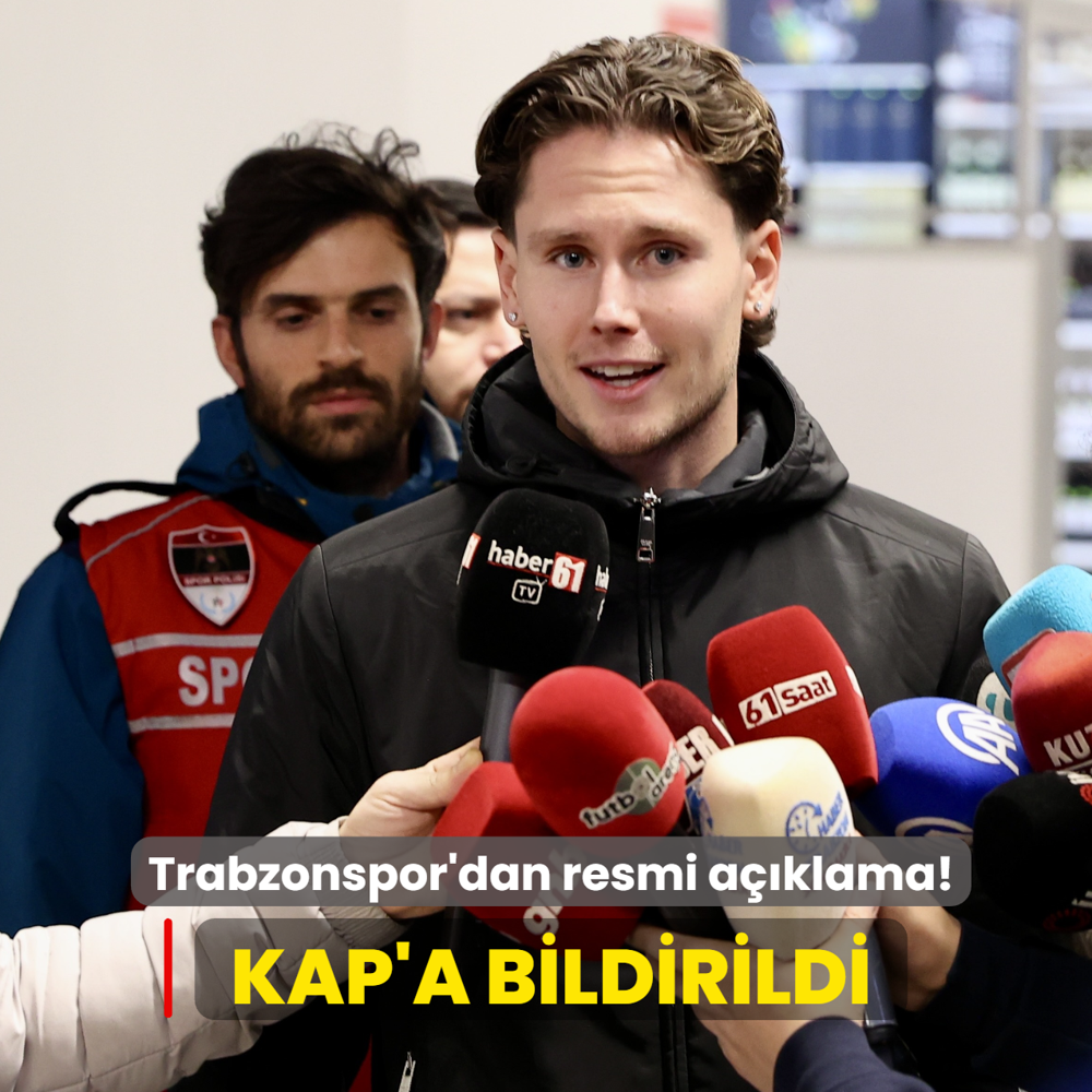 Trabzonspor'dan resmi a��klama! Transfer KAP'a bildirildi