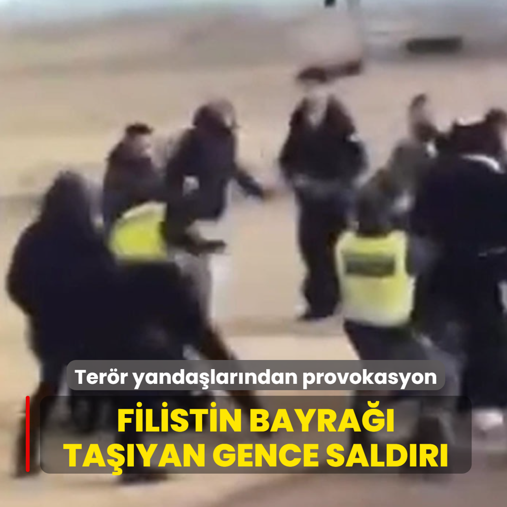 Ter�r yanda�lar�ndan Stockholm'de provokasyon: Filistin bayra�� ta��yan gence sald�r�