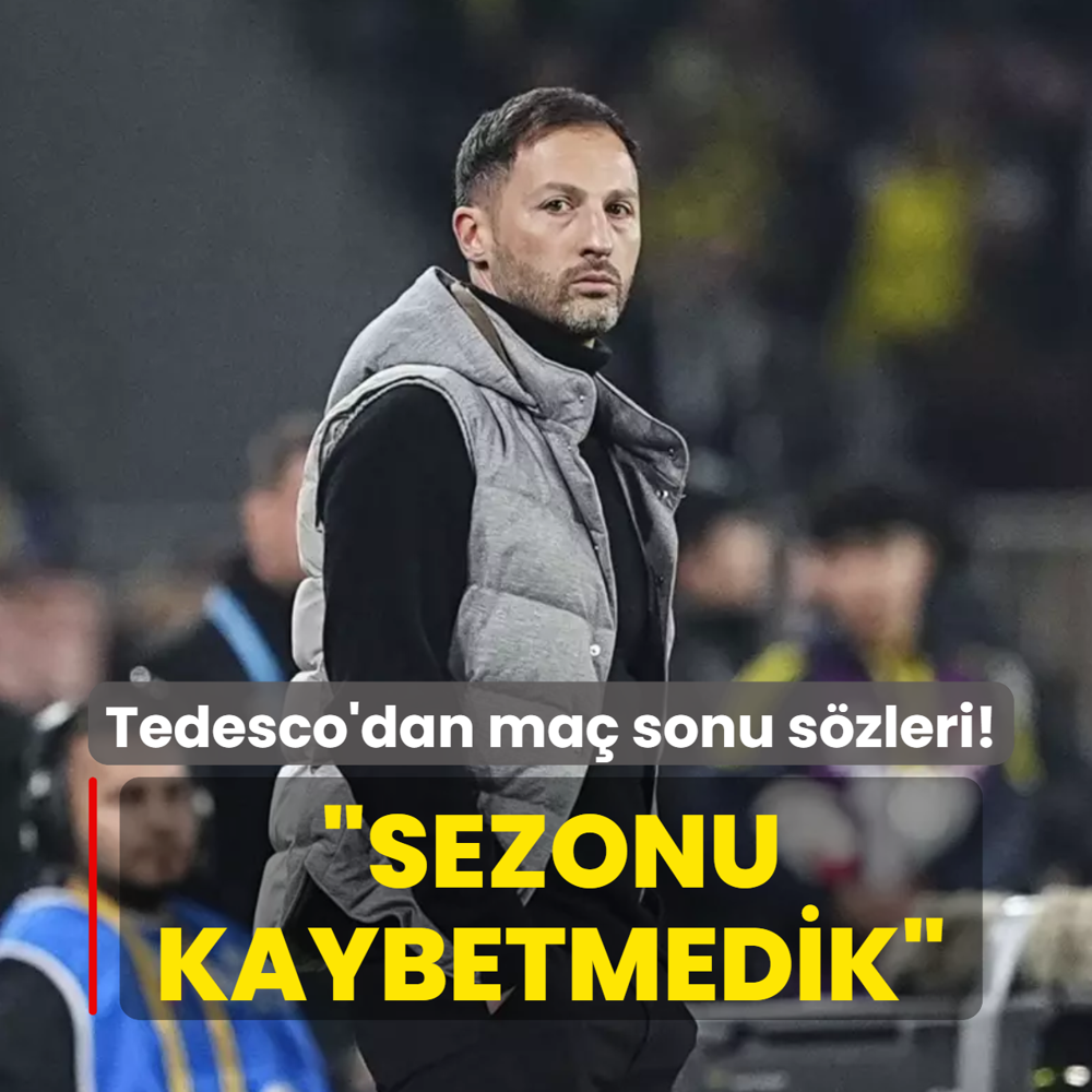 Domenico Tedesco'dan ma� sonu s�zleri! �Sezonu kaybetmedik�
