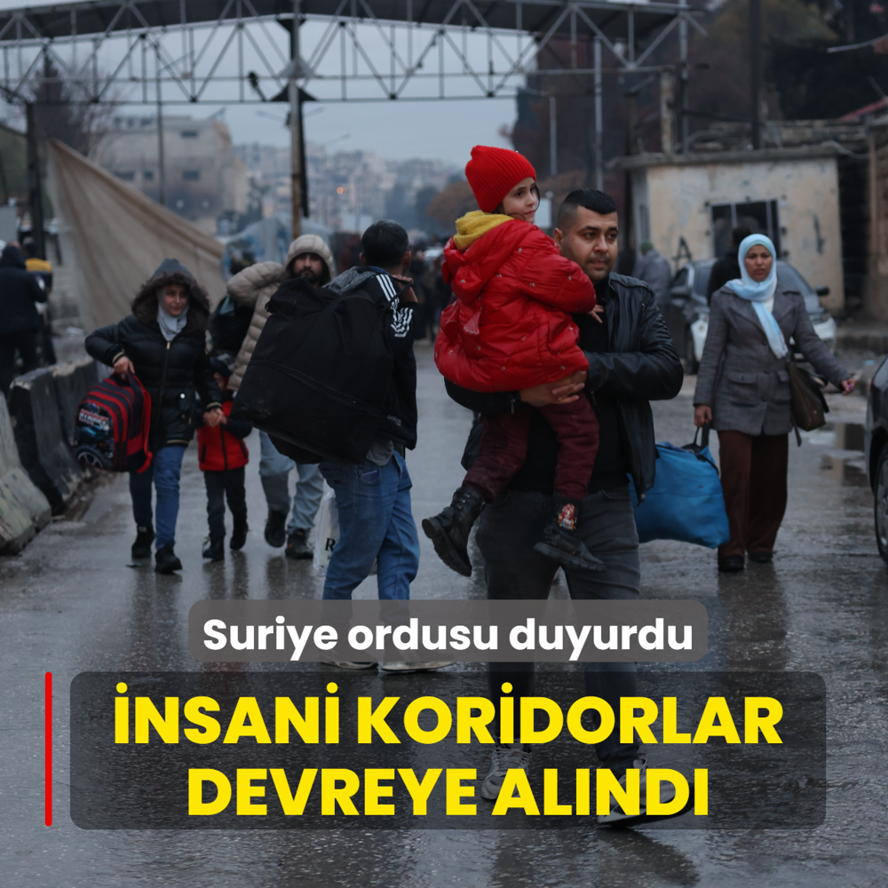 Suriye ordusu duyurdu: �nsani koridorlar devreye al�nd�
