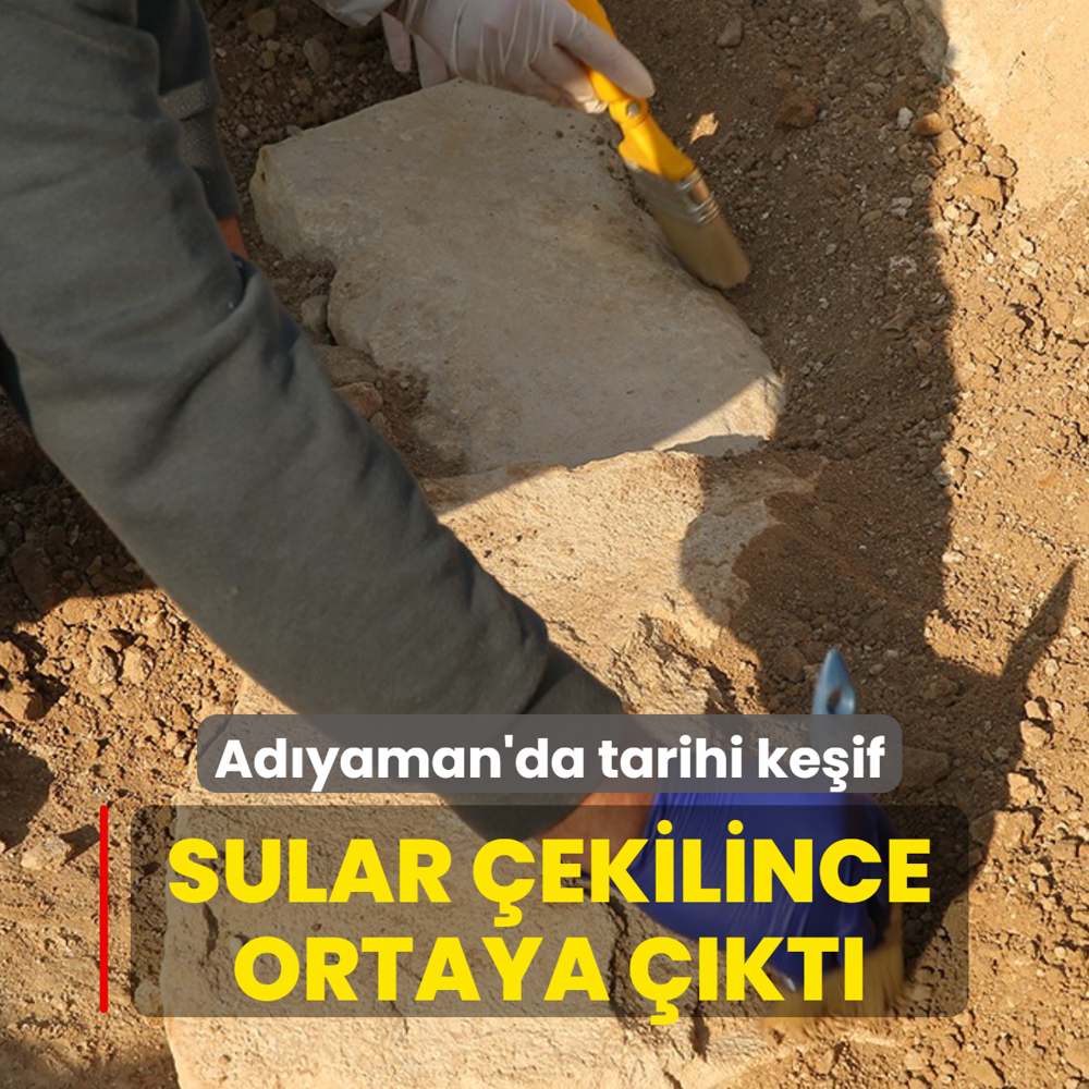 Ad�yaman'da tarihi ke�if! Sular�n �ekilmesiyle ortaya ��kt�