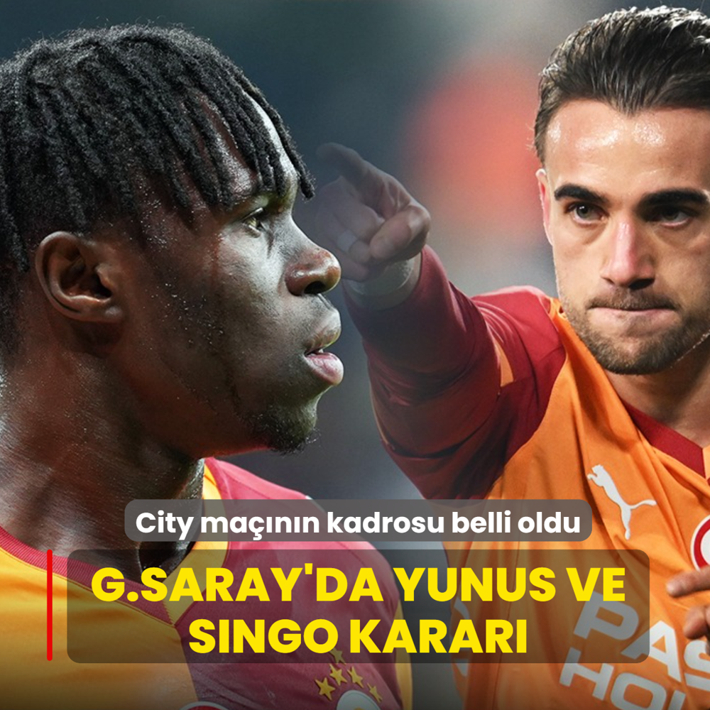 Galatasaray'�n kamp kadrosu belli oldu! Yunus Akg�n ve Wilfred Singo karar�