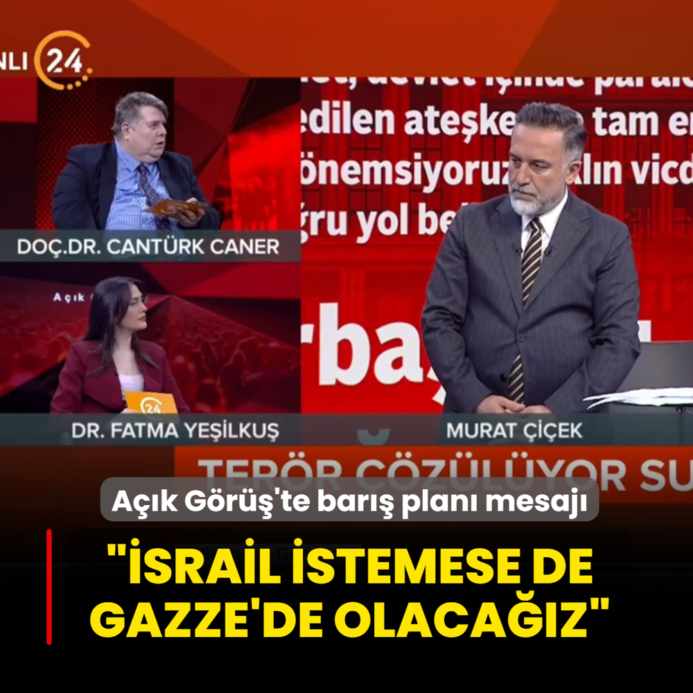 A��k G�r��'te bar�� plan� mesaj�... ��srail istemese de Gazze'de olaca��z�