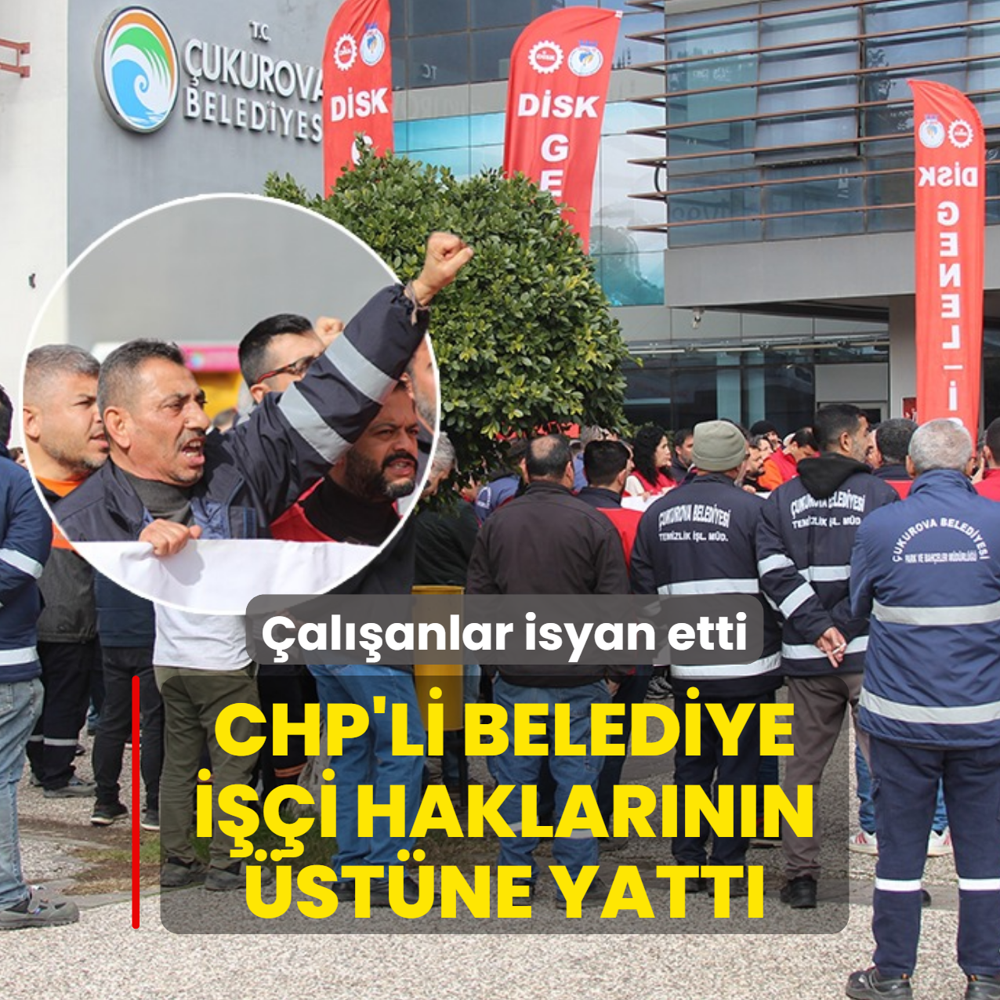 CHP'li belediye i��i haklar�n�n �st�ne yatt�! �al��anlar isyan etti