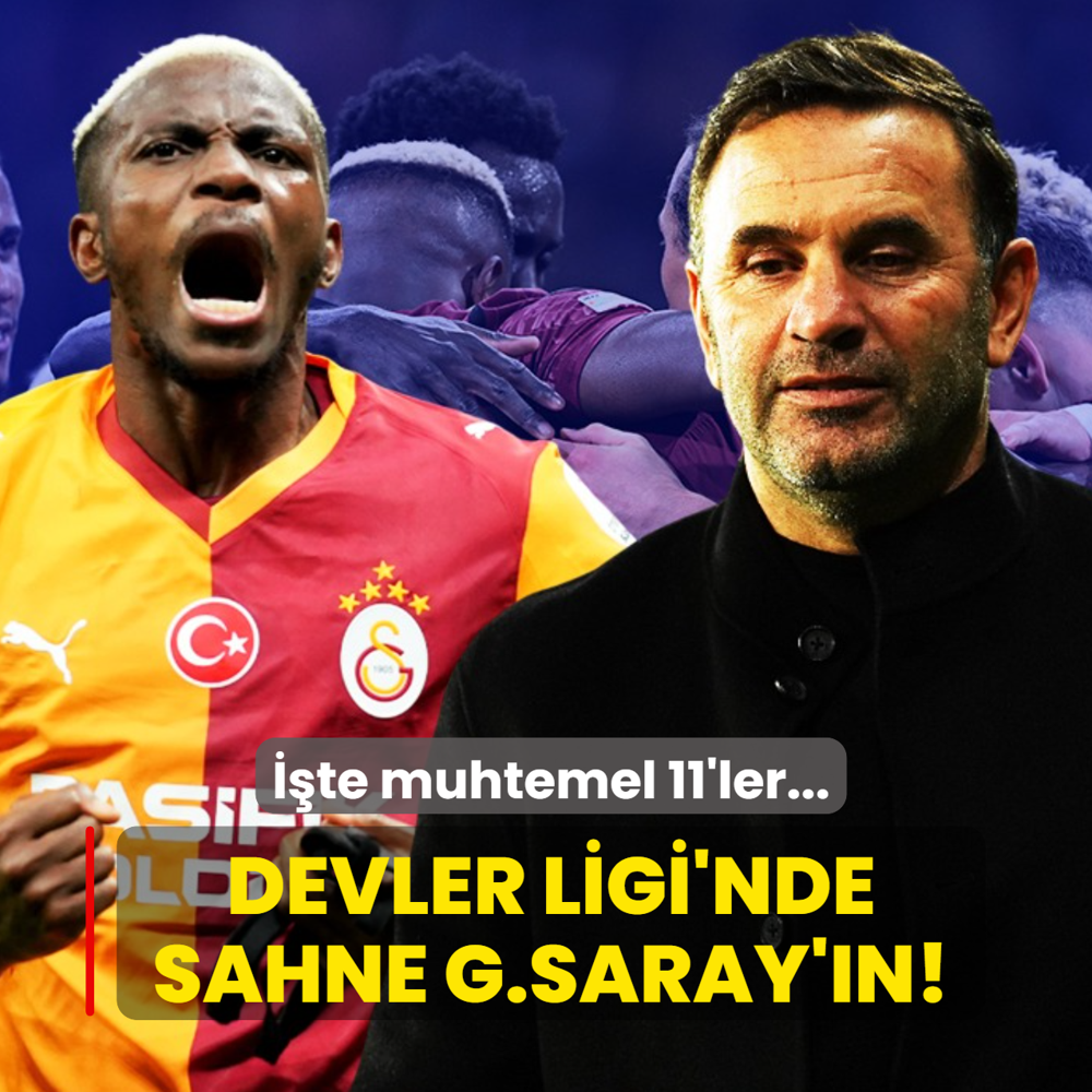 Galatasaray'da hedef ilk 16, rakip Manchester City! ��te muhtemel 11'ler...
