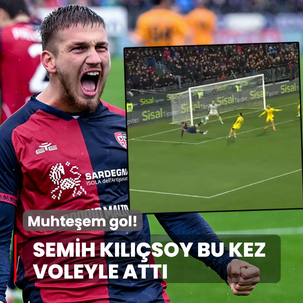 Muhte�em gol! Semih K�l��soy bu kez voleyle att�