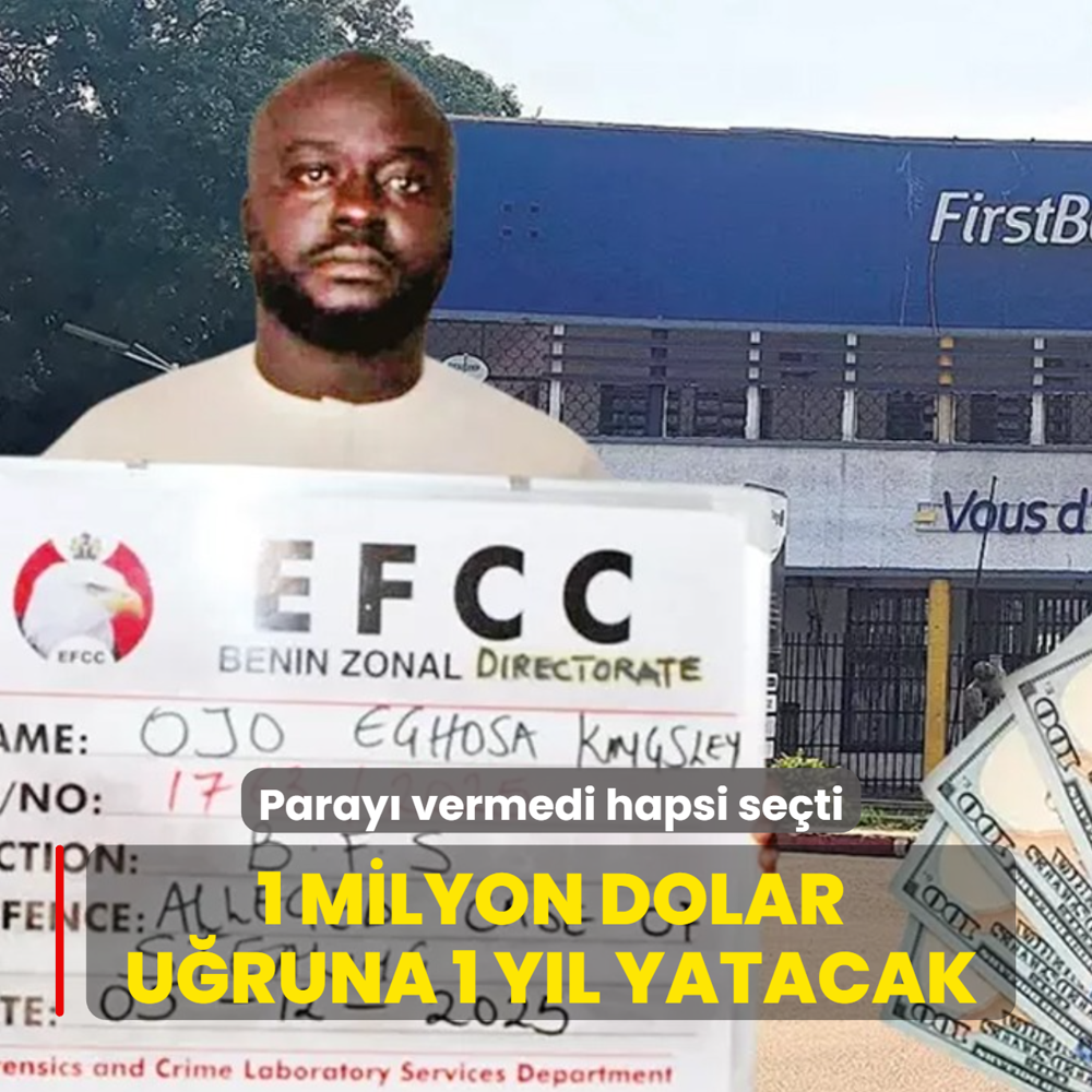 1 milyon dolar u�runa 1 y�l yatacak