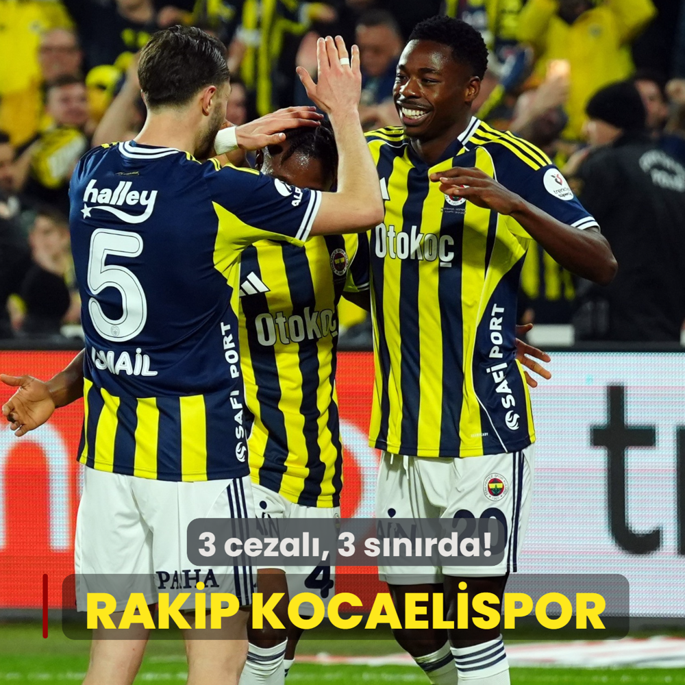 Fenerbah�e'nin rakibi Kocaelispor! 3 cezal�, 3 s�n�rda...