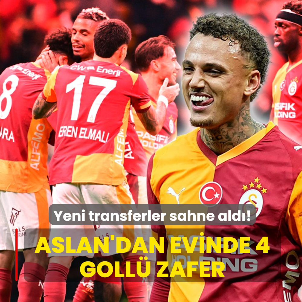 Yeni transferler sahne ald�! Aslan'dan evinde 4 goll� zafer