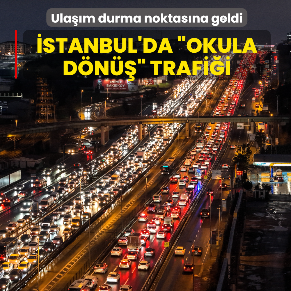 �stanbul'da �okula d�n��� trafi�i... Ula��m durma noktas�na geldi