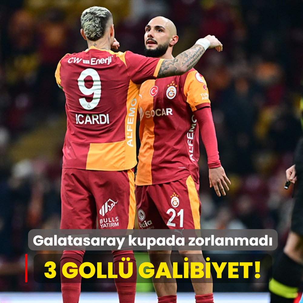 3 goll� galibiyet! Galatasaray kupada zorlanmad�