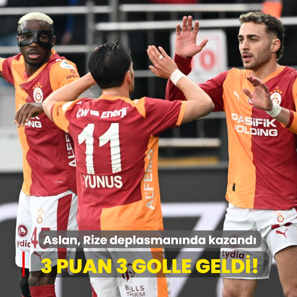 3 puan 3 golle geldi! Aslan, Rize deplasman�nda kazand�