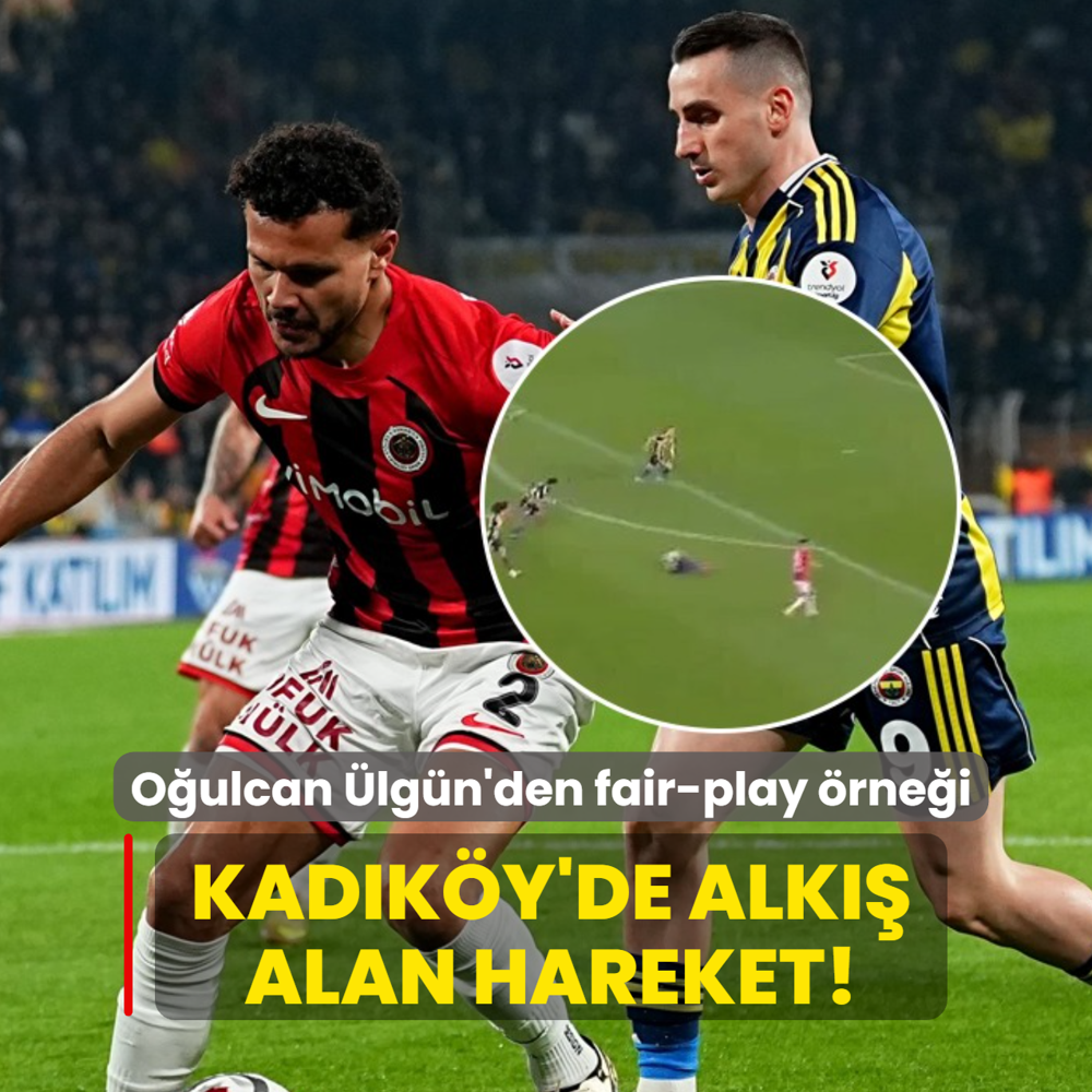 Kad�k�y'de alk�� alan hareket! O�ulcan �lg�n'den fair-play �rne�i