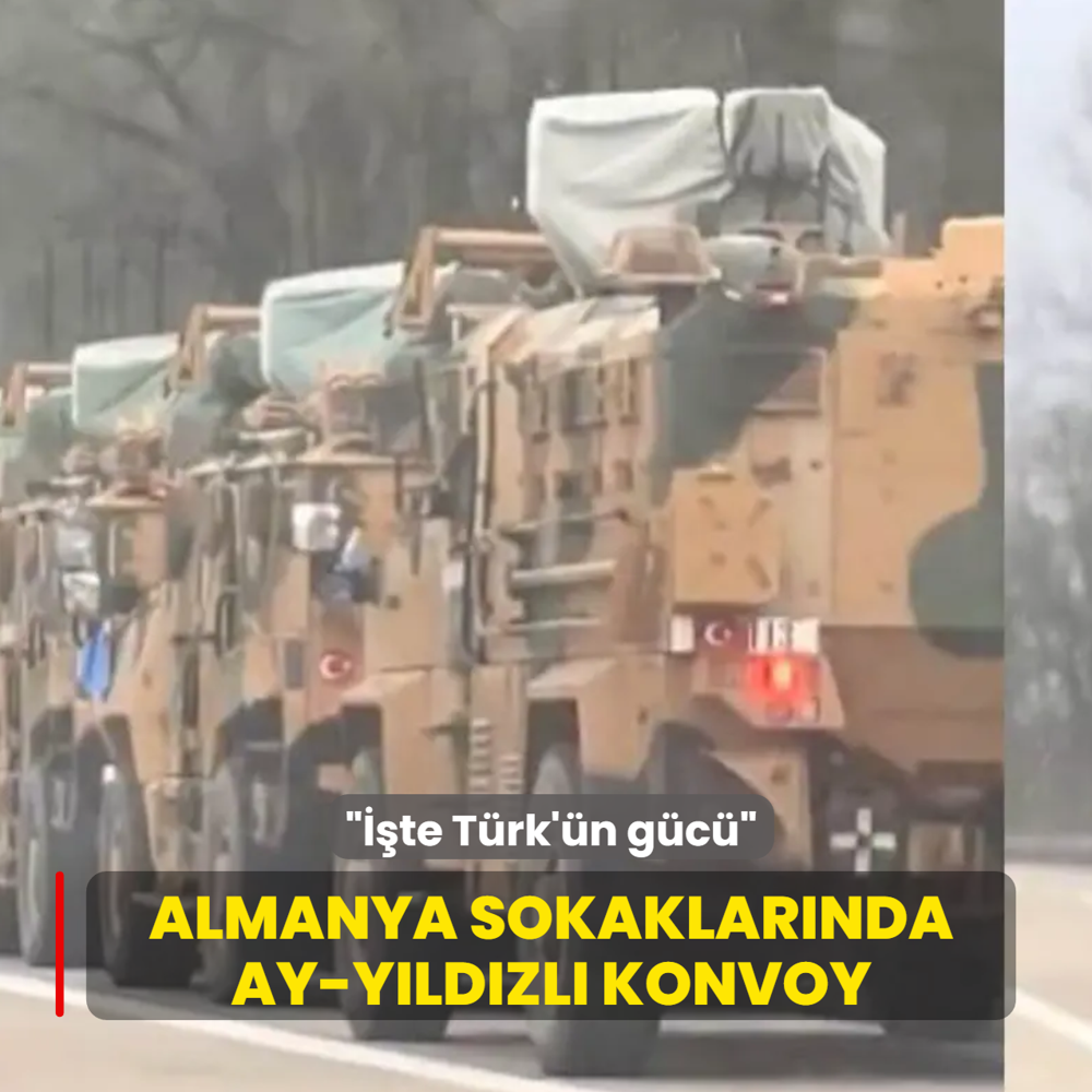 Almanya sokaklar�nda ay-y�ld�zl� konvoy... ���te T�rk'�n g�c��