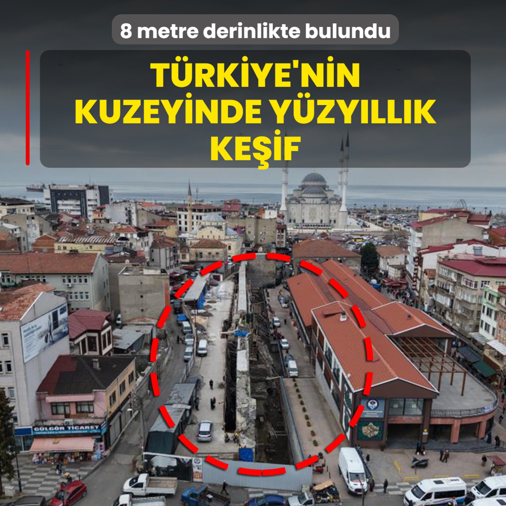 T�rkiye'nin kuzeyinde y�zy�ll�k ke�if! 8 metre derinlikte bulundu