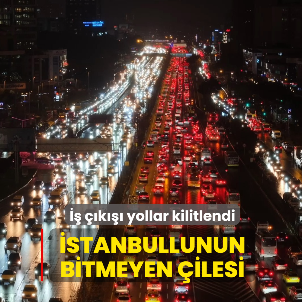 �stanbullunun bitmeyen �ilesi... �� ��k��� yollar kilitlendi