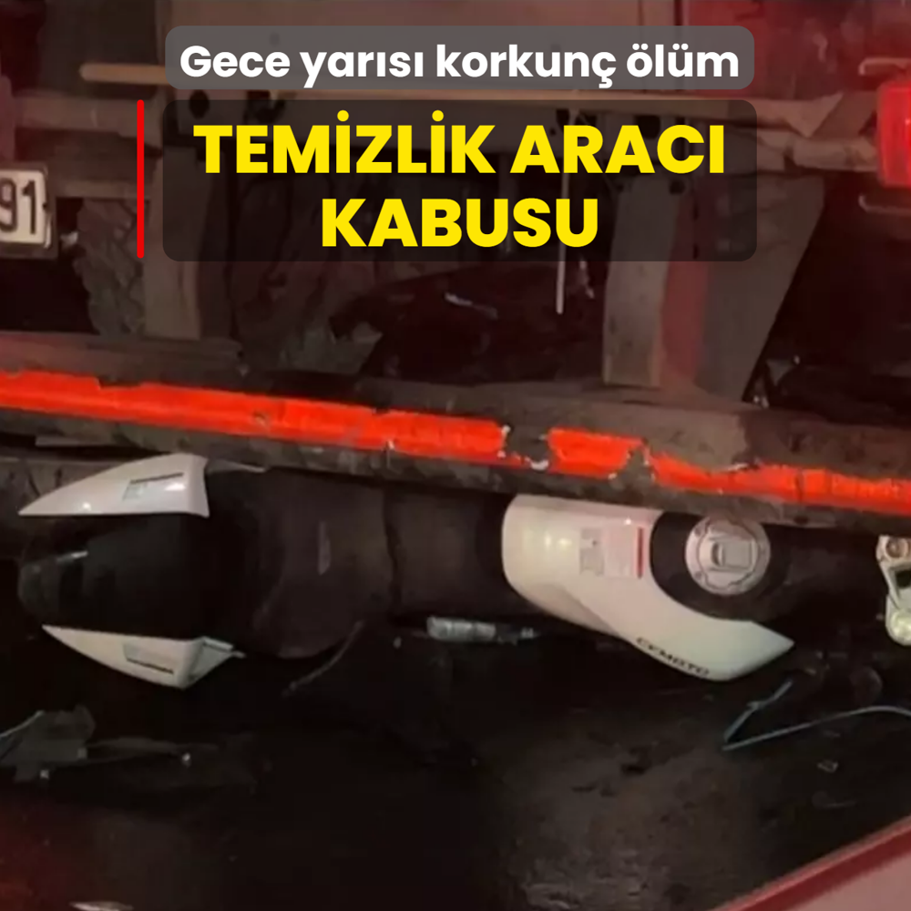 Temizlik arac�n�n alt�na girdiler! K���k�ekmece'de korkun� kaza