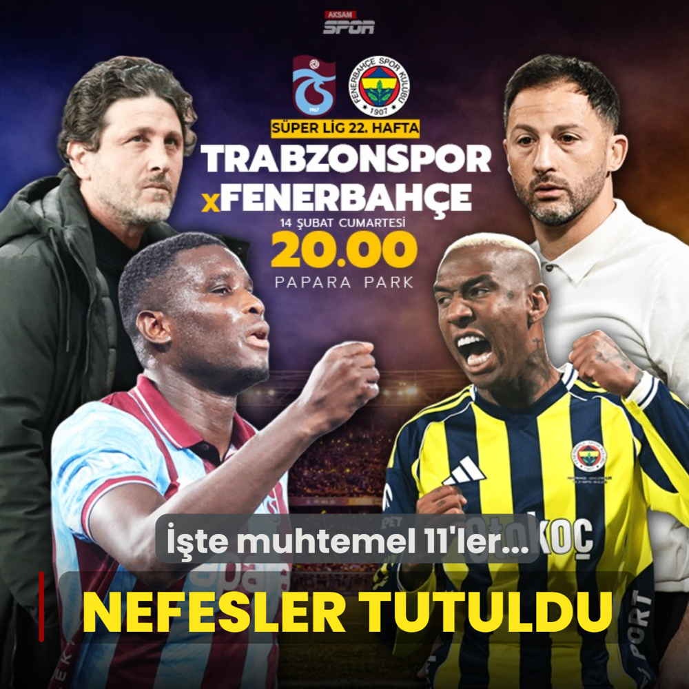 Dev randevu i�in nefesler tutuldu! ��te Trabzonspor - Fenerbah�e ma��n�n muhtemel 11'leri...