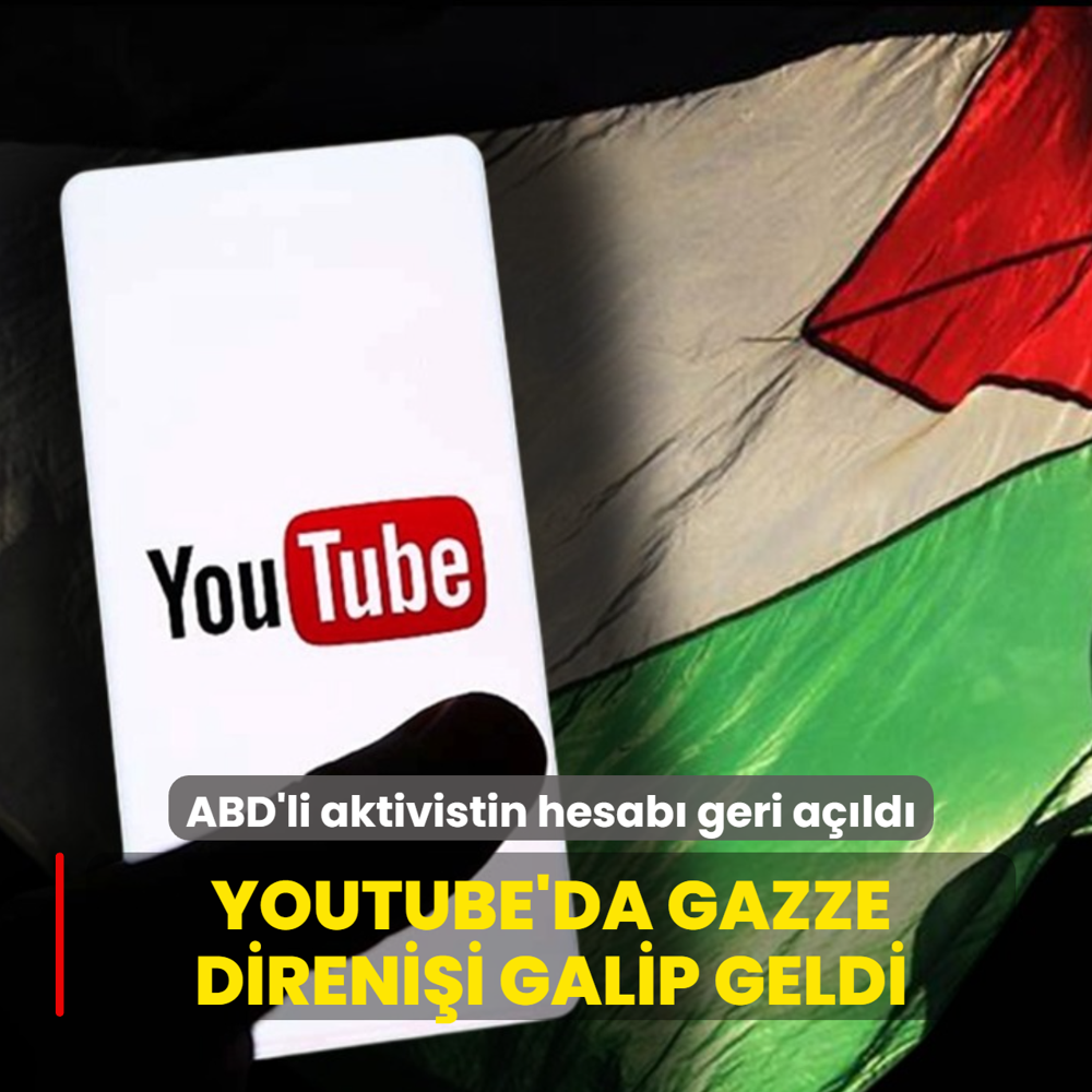 YouTube'da Gazze direni�i galip geldi: ABD'li aktivistin hesab� geri a��ld�