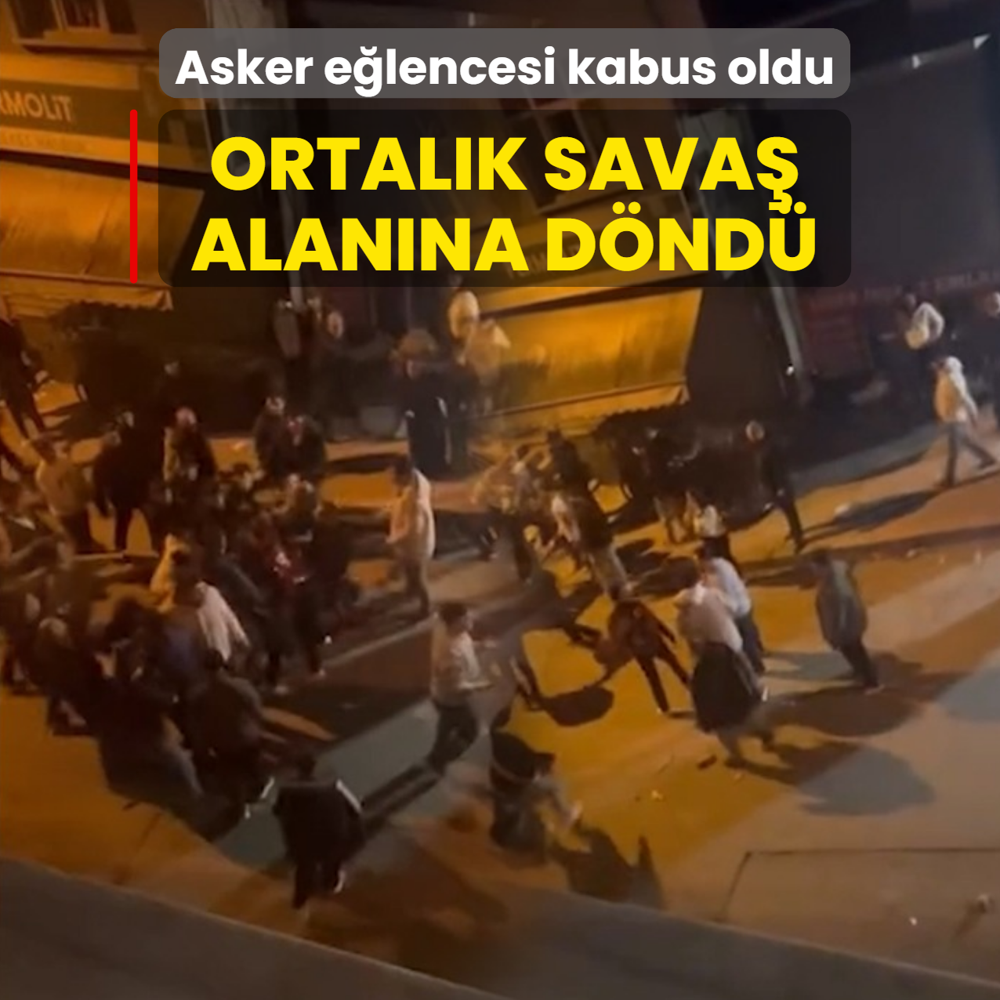 Asker e�lencesi kabus oldu! Ortal�k sava� alan�na d�nd�