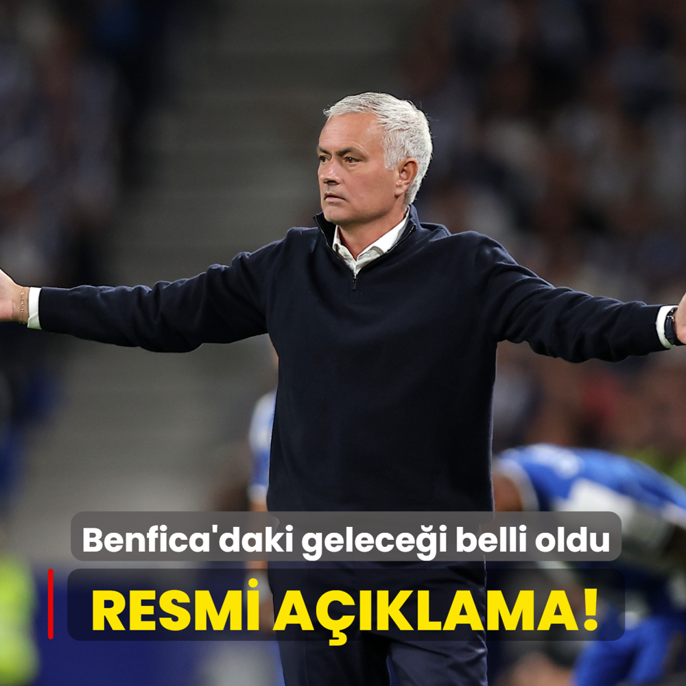 Resmi a��klama! Mourinho'nun Benfica'daki gelece�i belli oldu