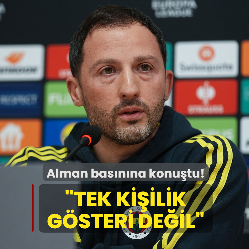 Domenico Tedesco, Alman bas�n�na konu�tu! �Tek ki�ilik g�steri de�il�