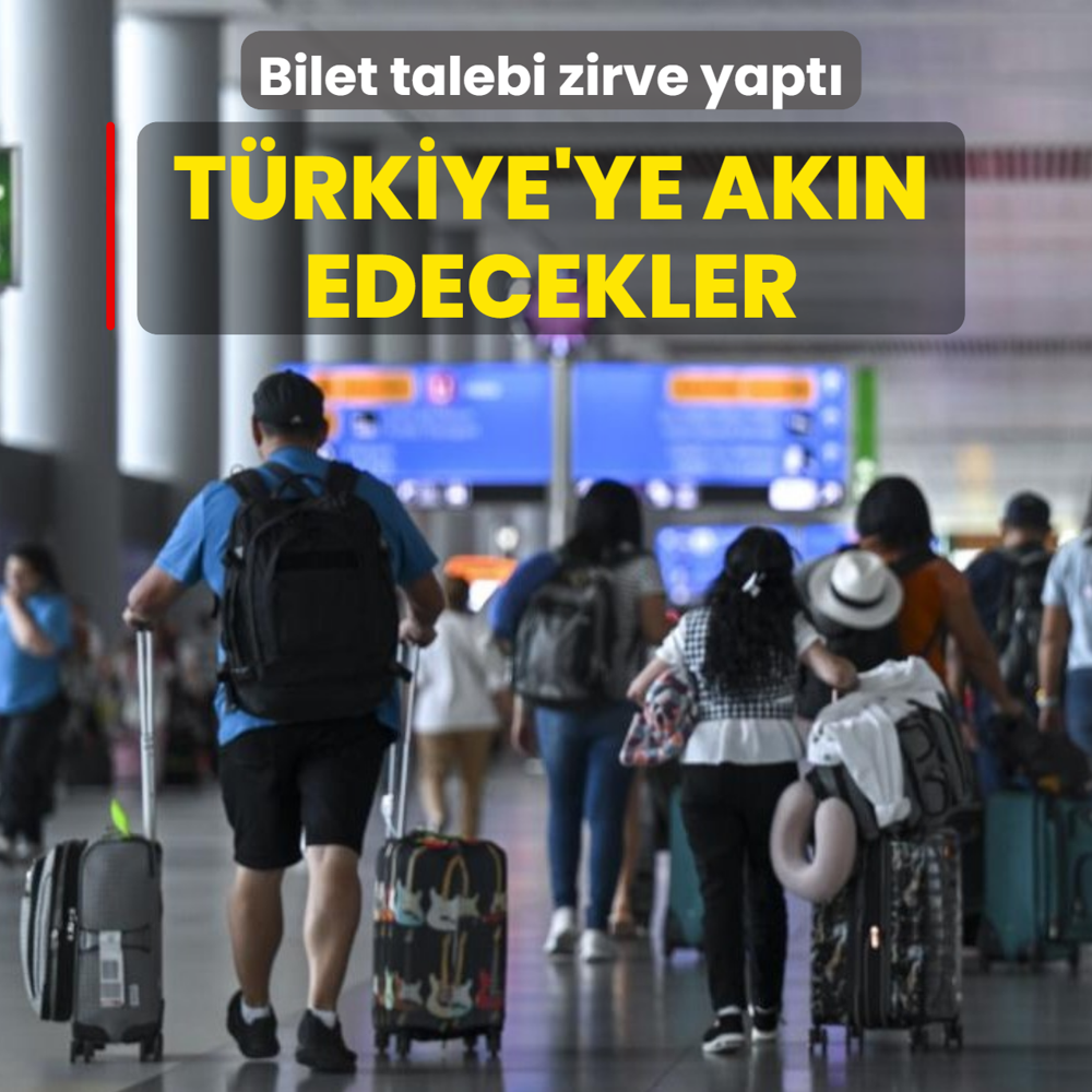 Bilet talebi zirve yapt�: Tatil i�in T�rkiye'ye ak�n edecekler