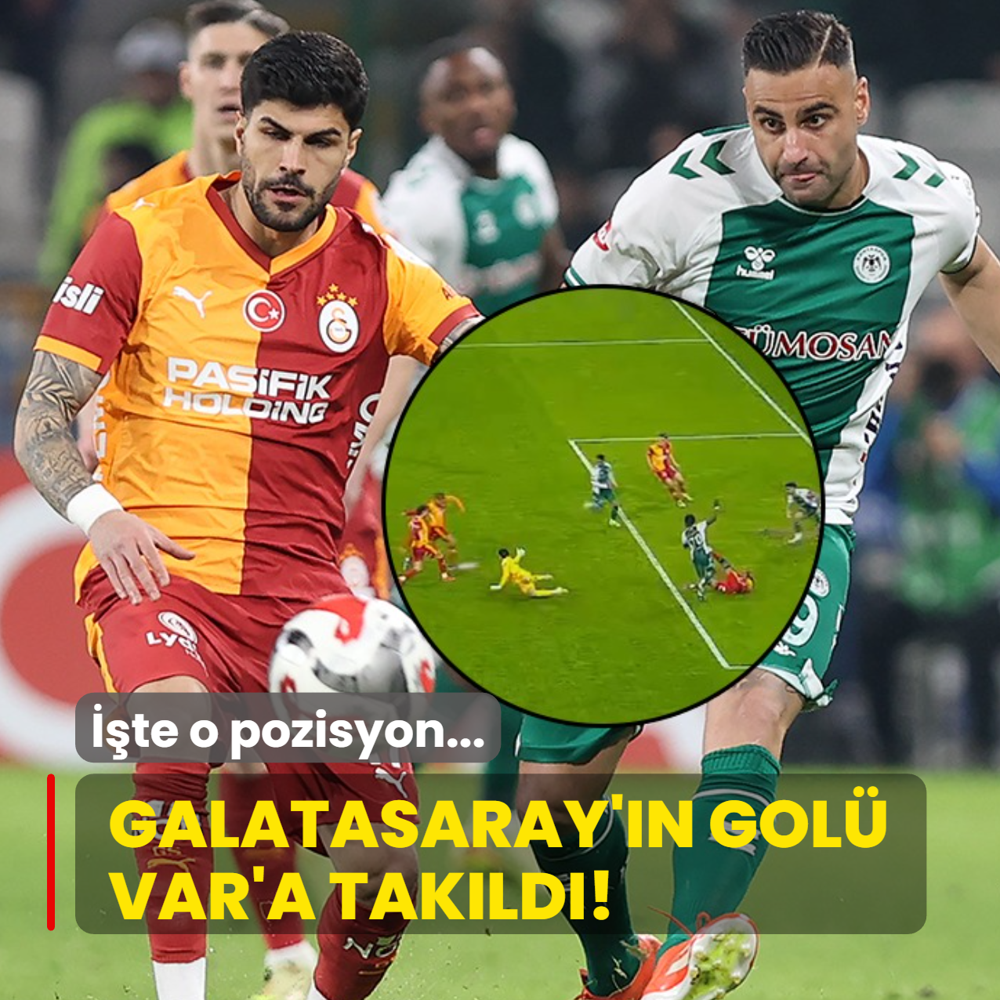 Galatasaray'�n gol� VAR'a tak�ld�! ��te o pozisyon...