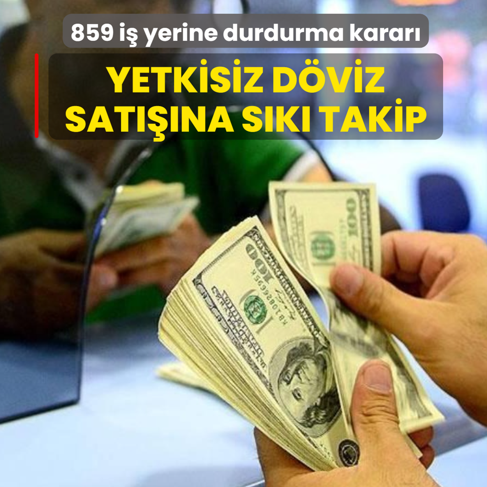 Yetkisiz d�viz sat���na s�k� takip: 859 i� yerine durdurma karar�